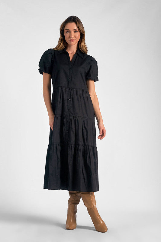 elan shirt dress Elan Sapphire Blue Maxi Shirt Dress