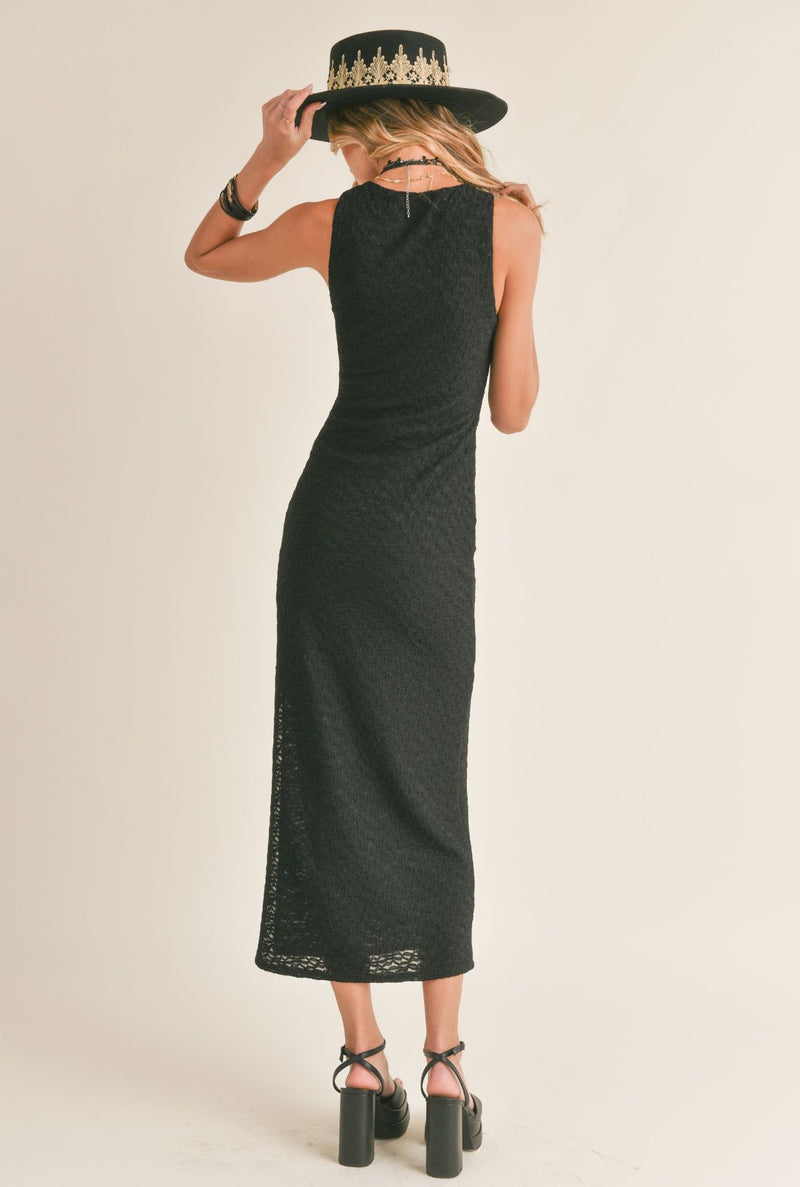 Sadie & Sage V-Neck Black Textured Maxi Dress Mena and Co. Boutique Sadie & Sage V-Neck Black Textured Maxi Dress Mena and Co. Boutique