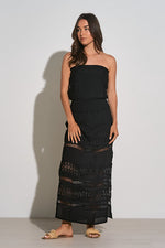 Elan Spring 24 Black Strapless Maxi Dress