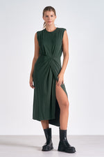 Elan Dark Green Maxi Dress