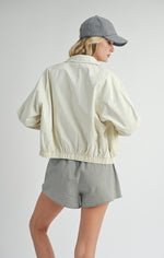 Sadie & Sage Effie Green Stripe/Cream Reversible Jacket