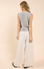 Sadie & Sage Sky Grey Sleeveless Sweater Vest