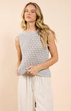 Sadie & Sage Sky Grey Sleeveless Sweater Vest