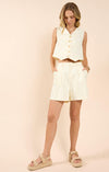 Sadie & Sage Butter Cropped Waistcoat Vest