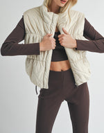 Sadie & Sage Cream Quilted Vest