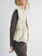 Sadie & Sage Cream Quilted Vest