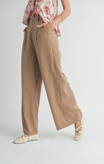 Sadie & Sage Taupe Pleat Pants