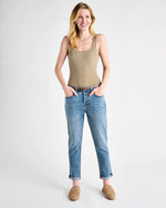 Splendid Georgie Rib Tank in Camel