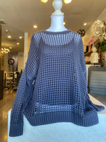 Splendid Knit Ash Navy L/s Sweater