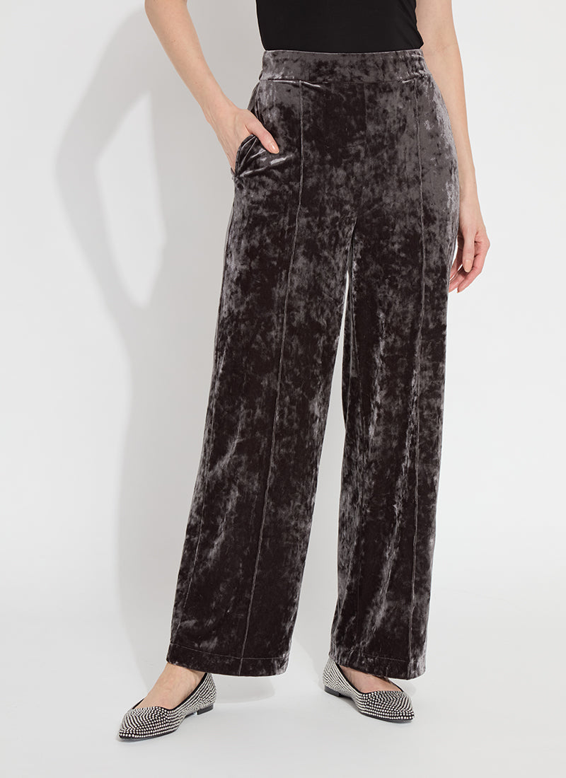 Lysse Shay Crushed Silver Velvet Pants