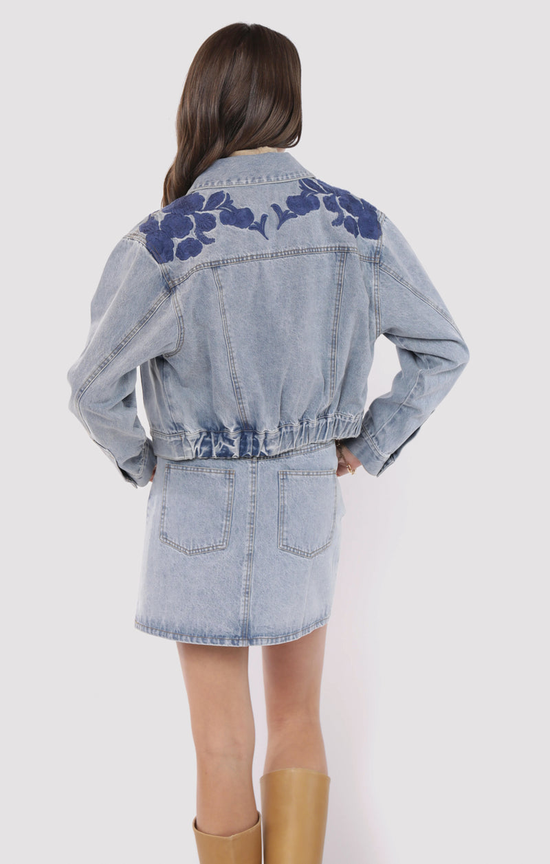 Sadie & Sage Embroidered Denim Jacket