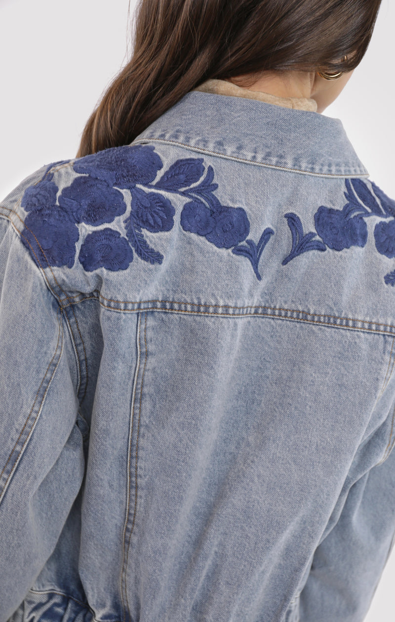 Sadie & Sage Embroidered Denim Jacket