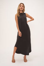 Proj. Social T Vintage Wash Black Shirred Dress