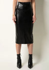 Tart Black Galatia Long Leather Skirt